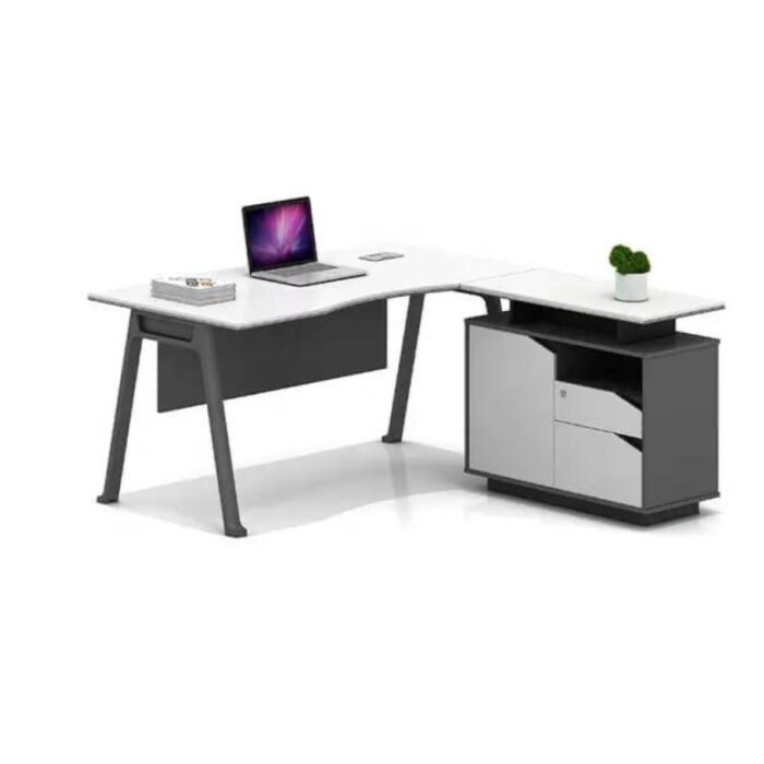 Modern Corner Desk with Side Cabinet – Premium Quality, Elegant Design (1600 x 800 x 750 mm)