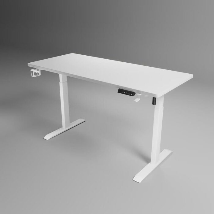 Electric Height-Adjustable Desk – 140 x 80 cm – Dual Motor | TÜV Certified | White